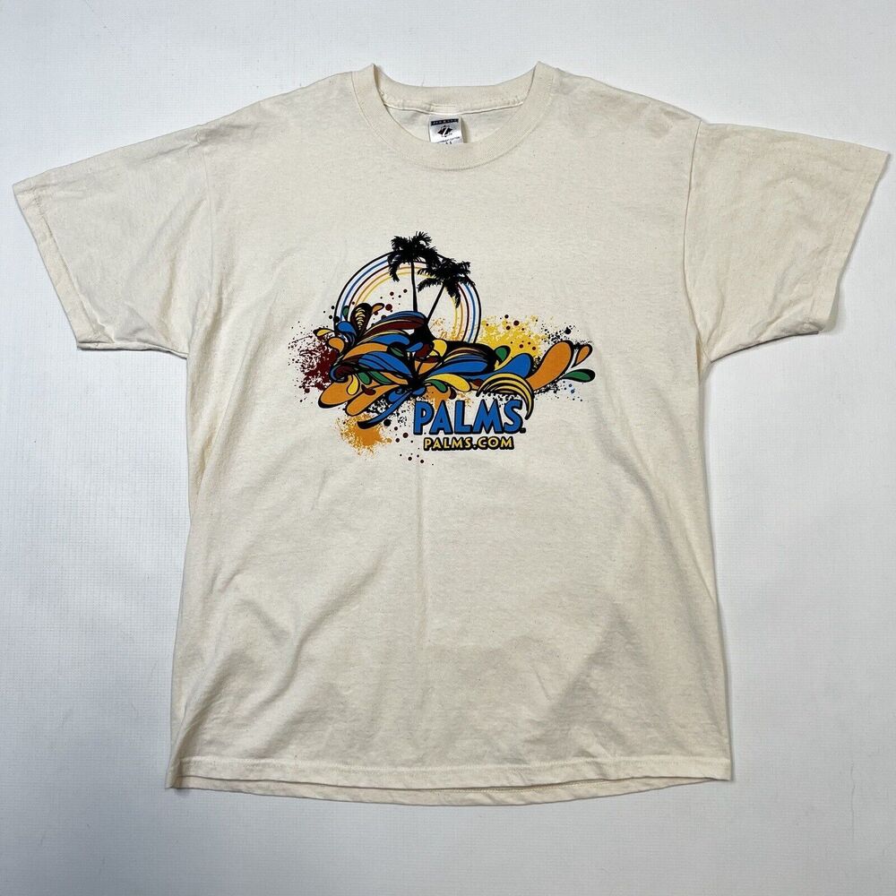 Palms Vintage Las Vegas Bright Colored T Shirt Size Large